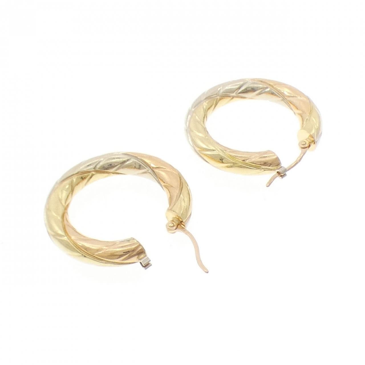 750スリーカラー フープ ピアス