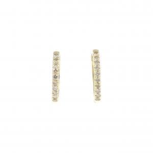 K18YG ダイヤモンド フープ ピアス 0.10CT
