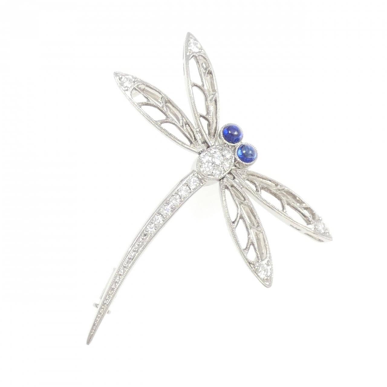 平和堂 サファイヤ ブローチ 0.48CT