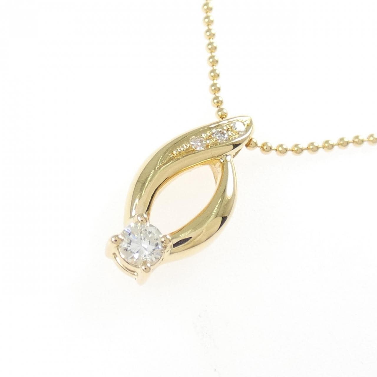 K18YG ダイヤモンド ネックレス 0.12CT