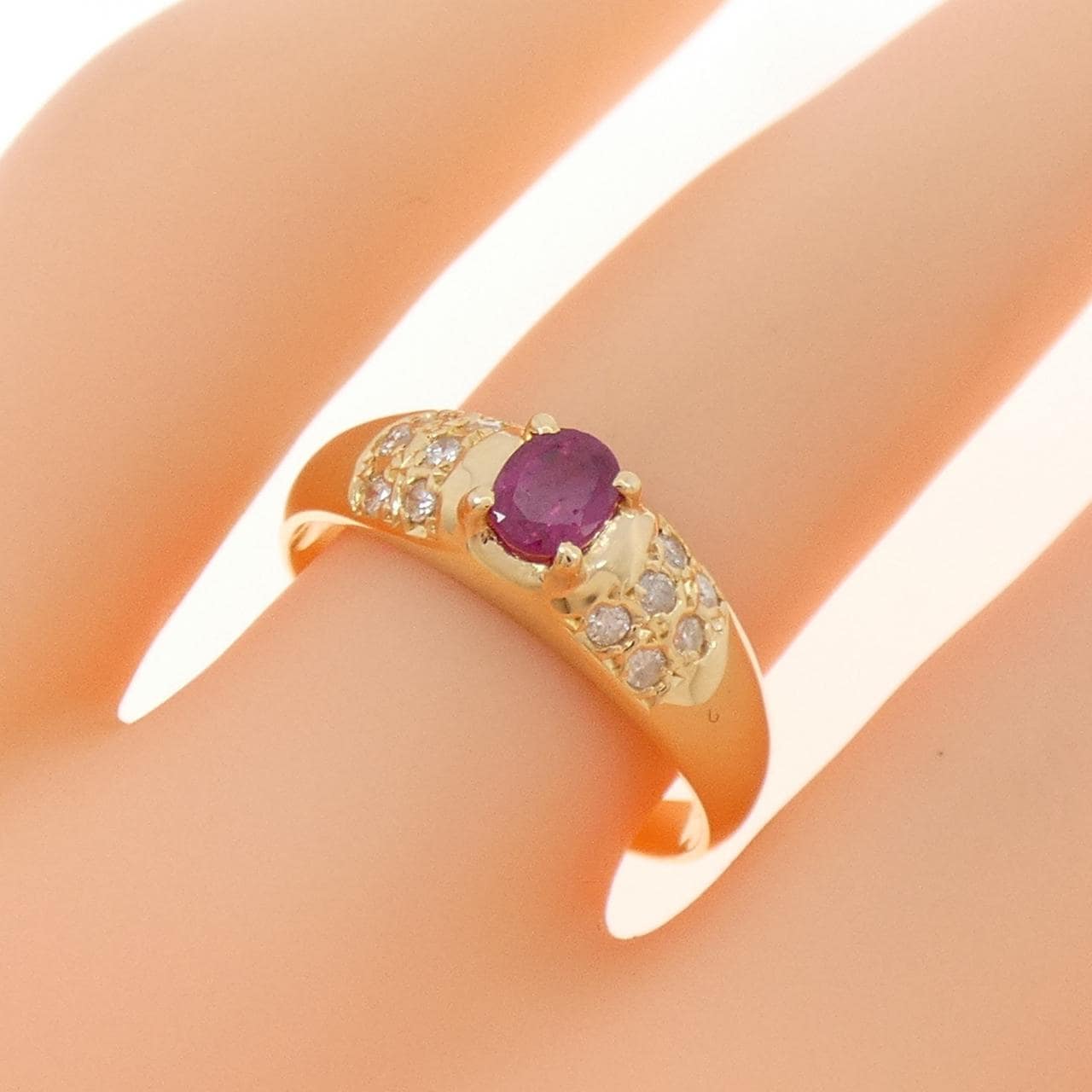 K18YG ルビー リング