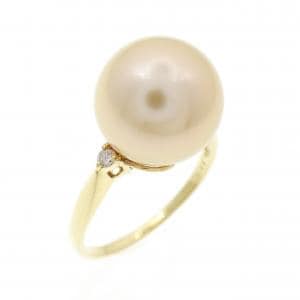 K18YG 白蝶パール リング 11.2cm