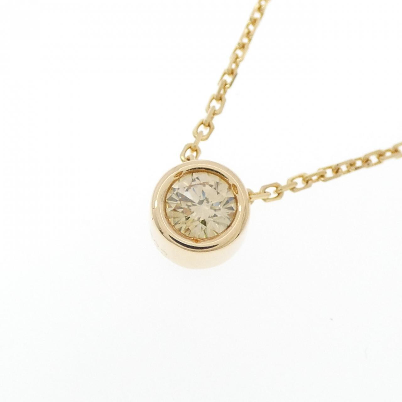 K18YG ソリティア ダイヤモンド ネックレス 0.322CT