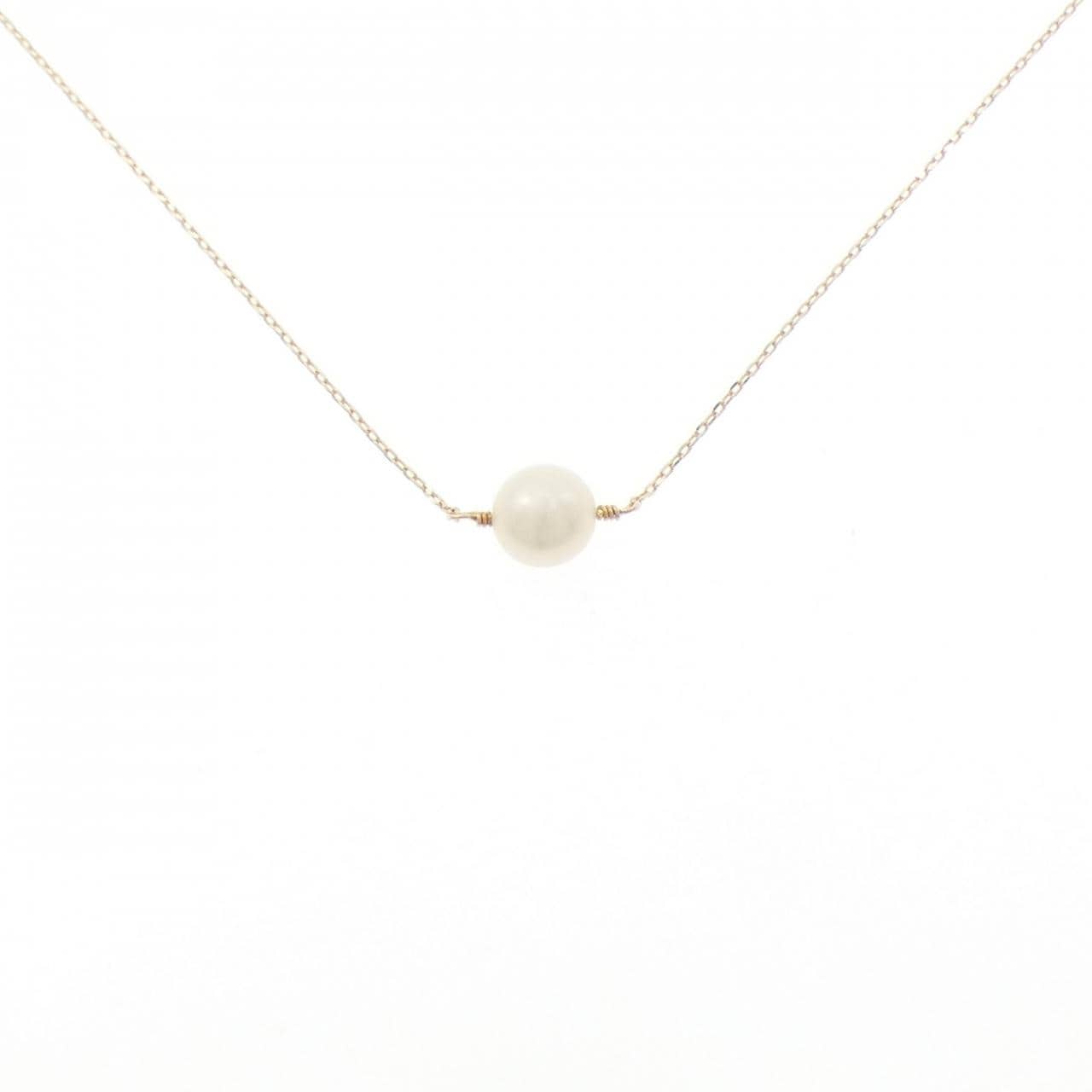 K10YG 淡水パール ネックレス 5.4mm