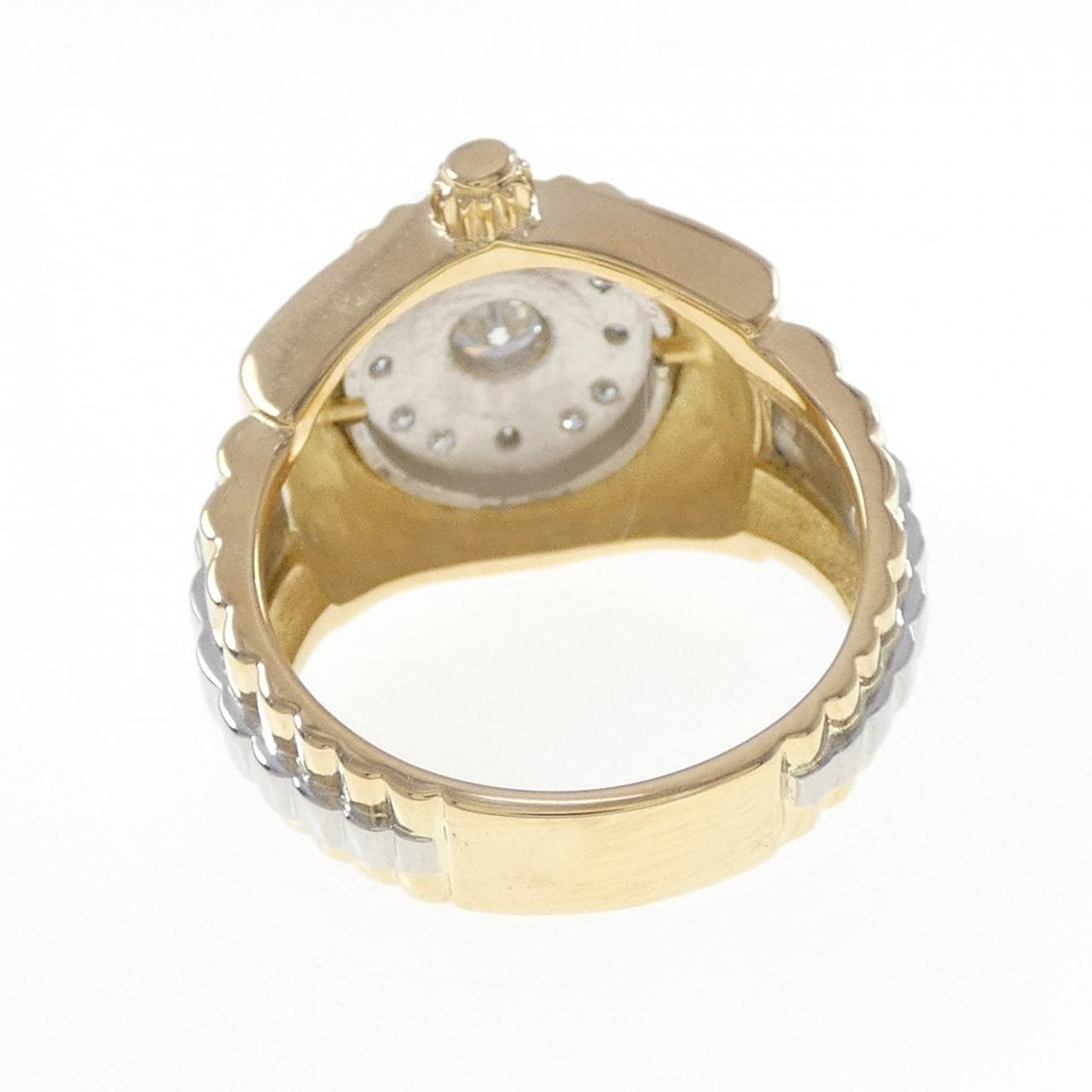 K18YG/PT900 ダイヤモンド リング 0.26CT