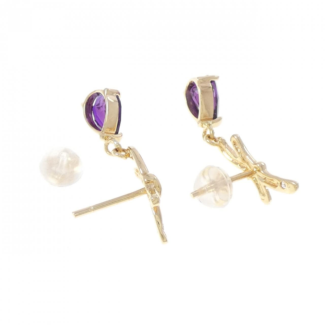 K18YG アメジスト ピアス