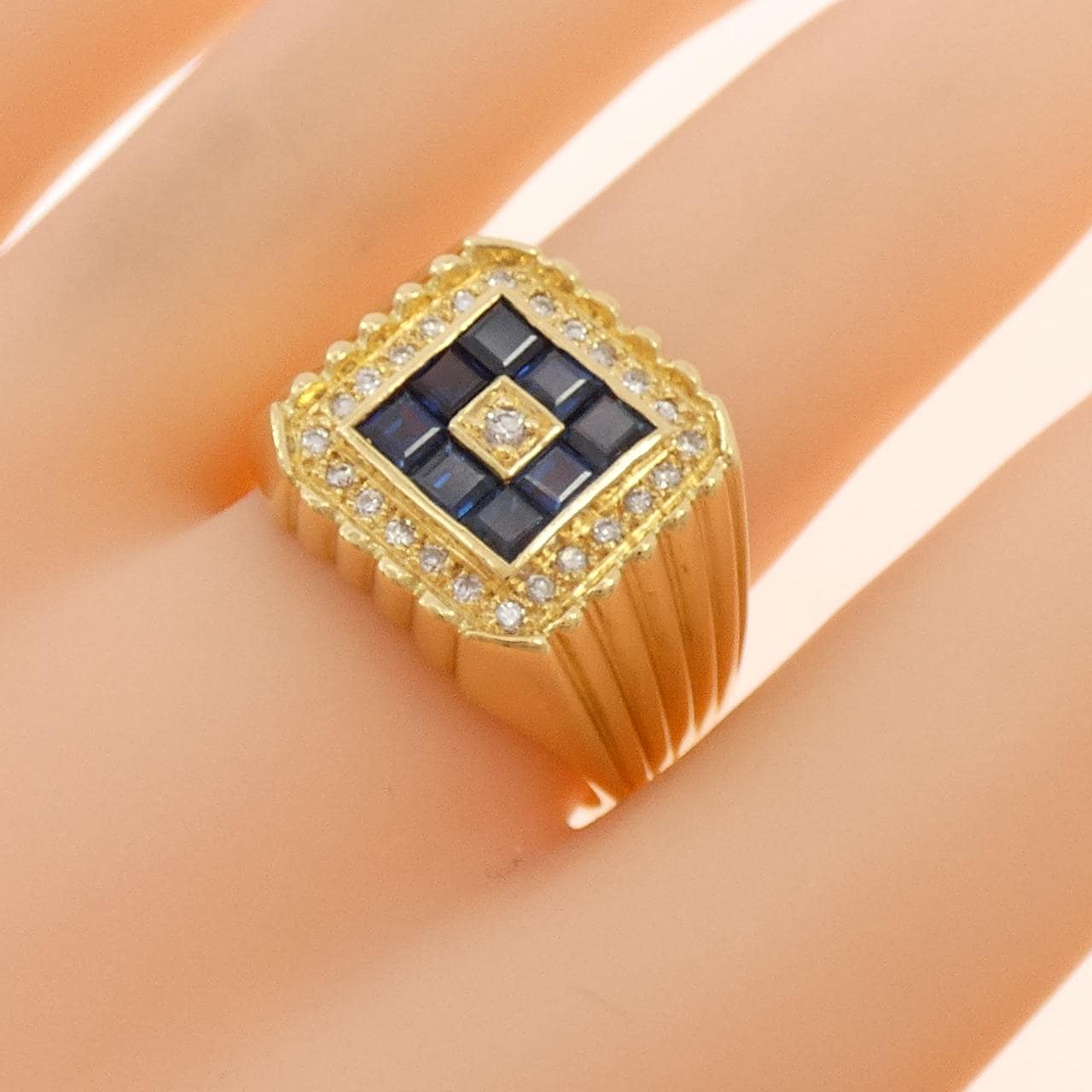 K18YG サファイヤ リング 1.10CT