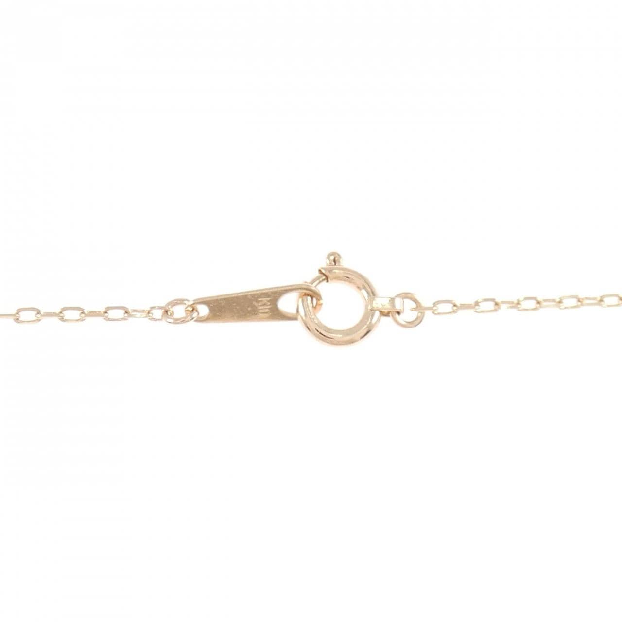 K10PG ソリティア ダイヤモンド ネックレス 0.05CT