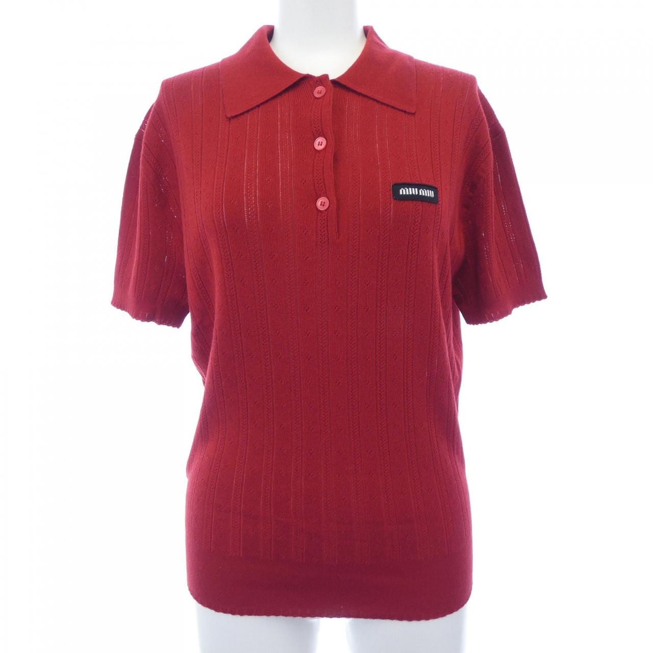 ミュウミュウ MIU MIU MIU MIU ロゴ MMLA39 SOOO 159H ポロシャツ