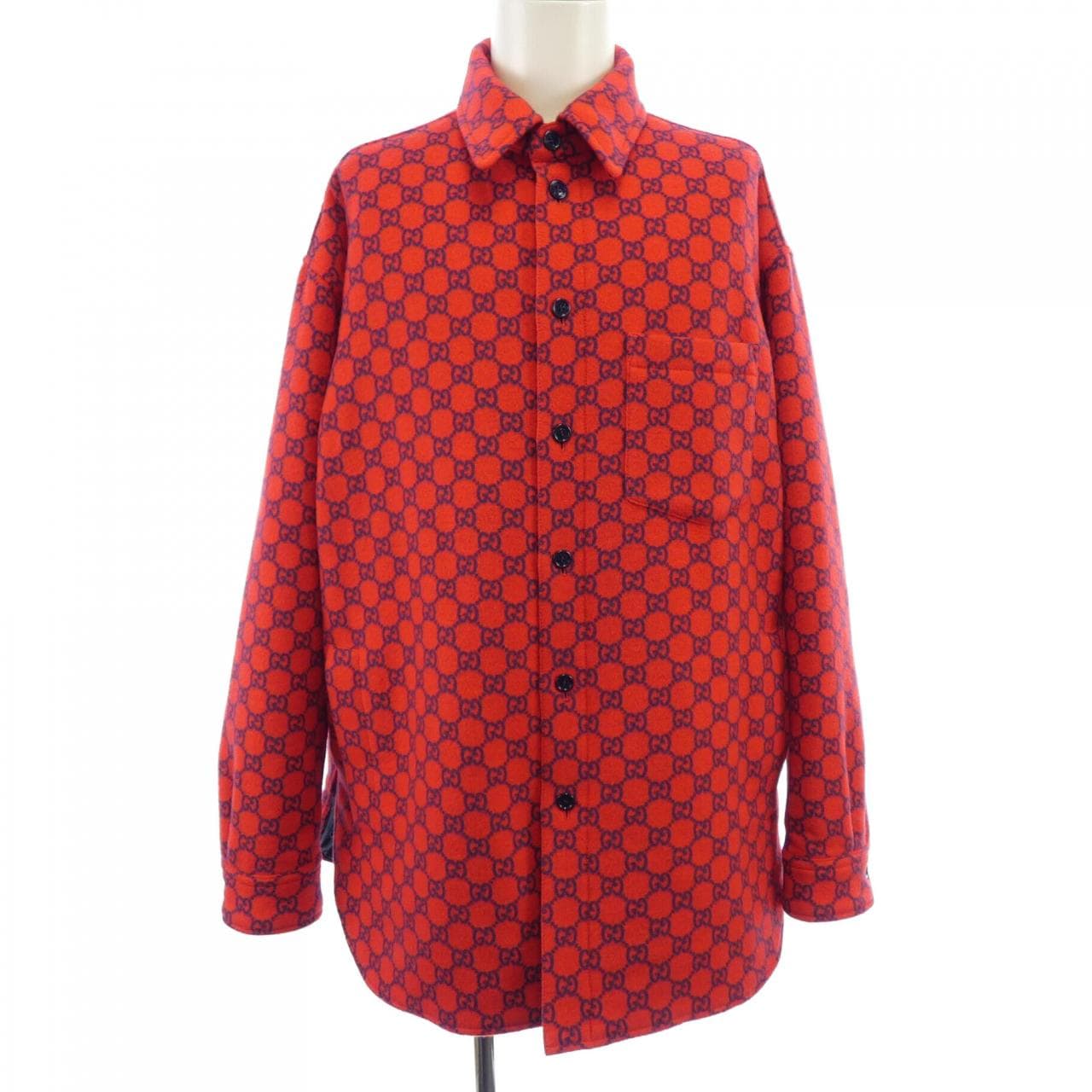 グッチ GUCCI GGウールフランネル パデッドオーバーシャツ 762183 ZAPDW ジャケット