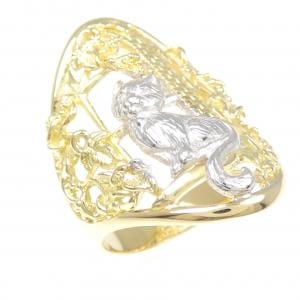 K18YG/K18WG キャット リング