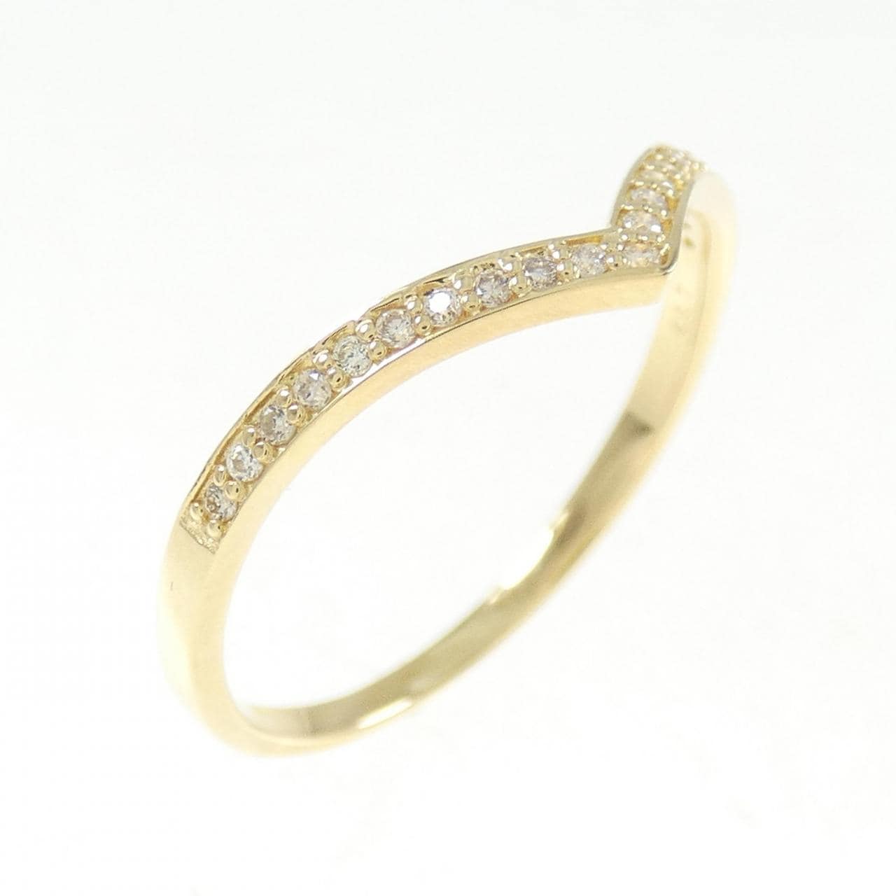 [BRAND NEW] K18YG Diamond Ring 0.07CT