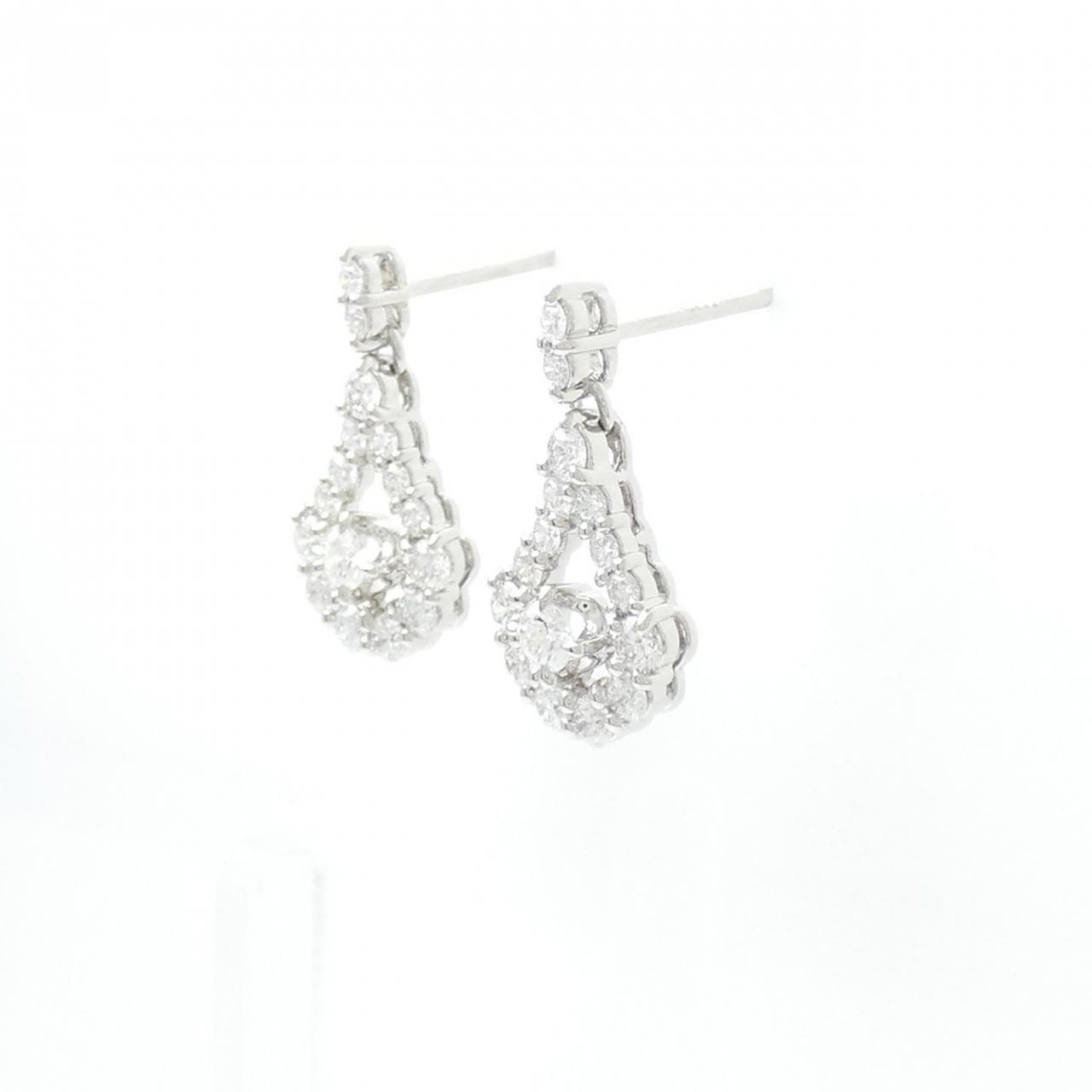 PT900 ダイヤモンド ピアス 1.00CT