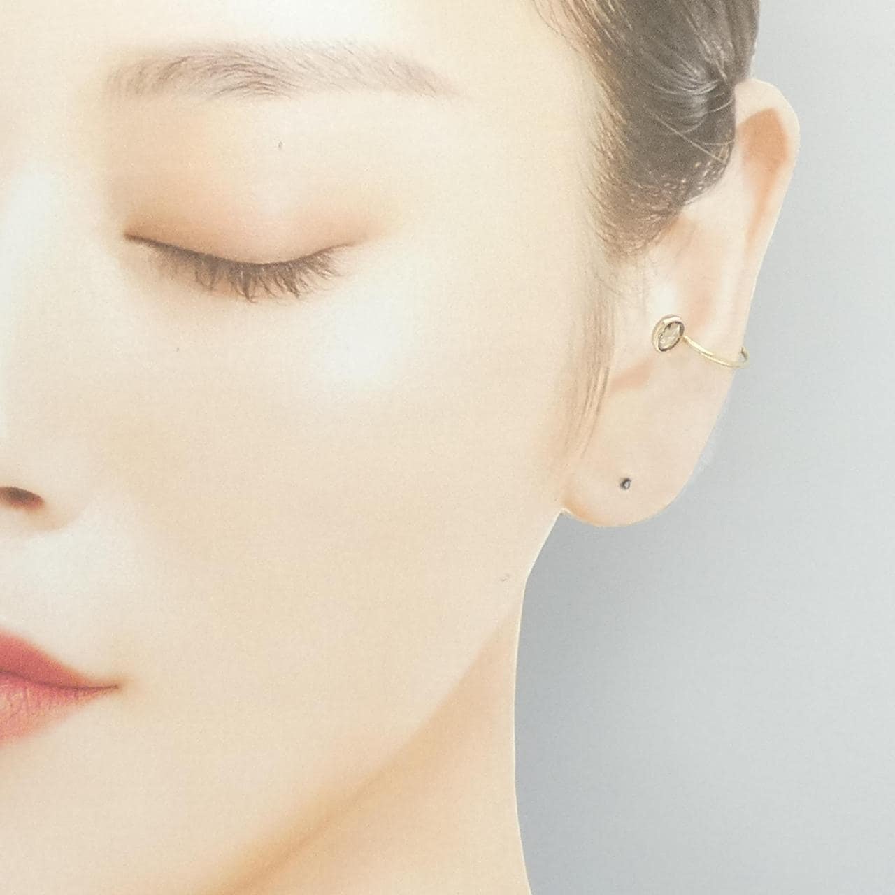 K10YG ダイヤモンド イヤーカフ 片耳