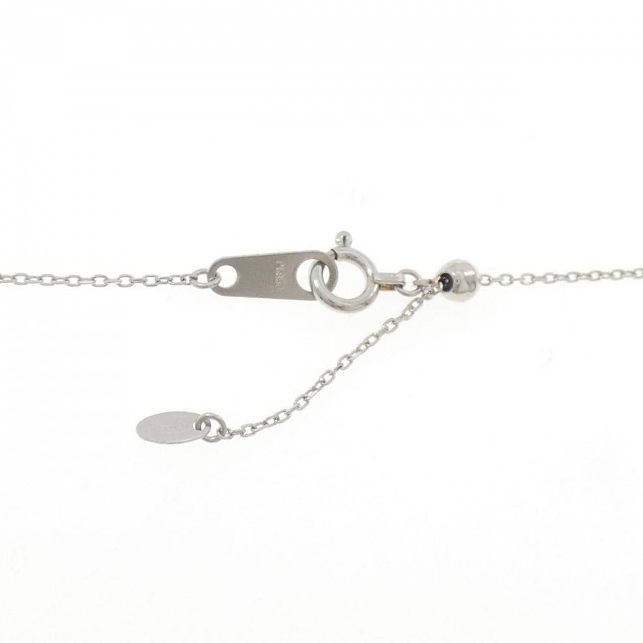 PT900/PT850 フラワー ダイヤモンド ネックレス 0.30CT