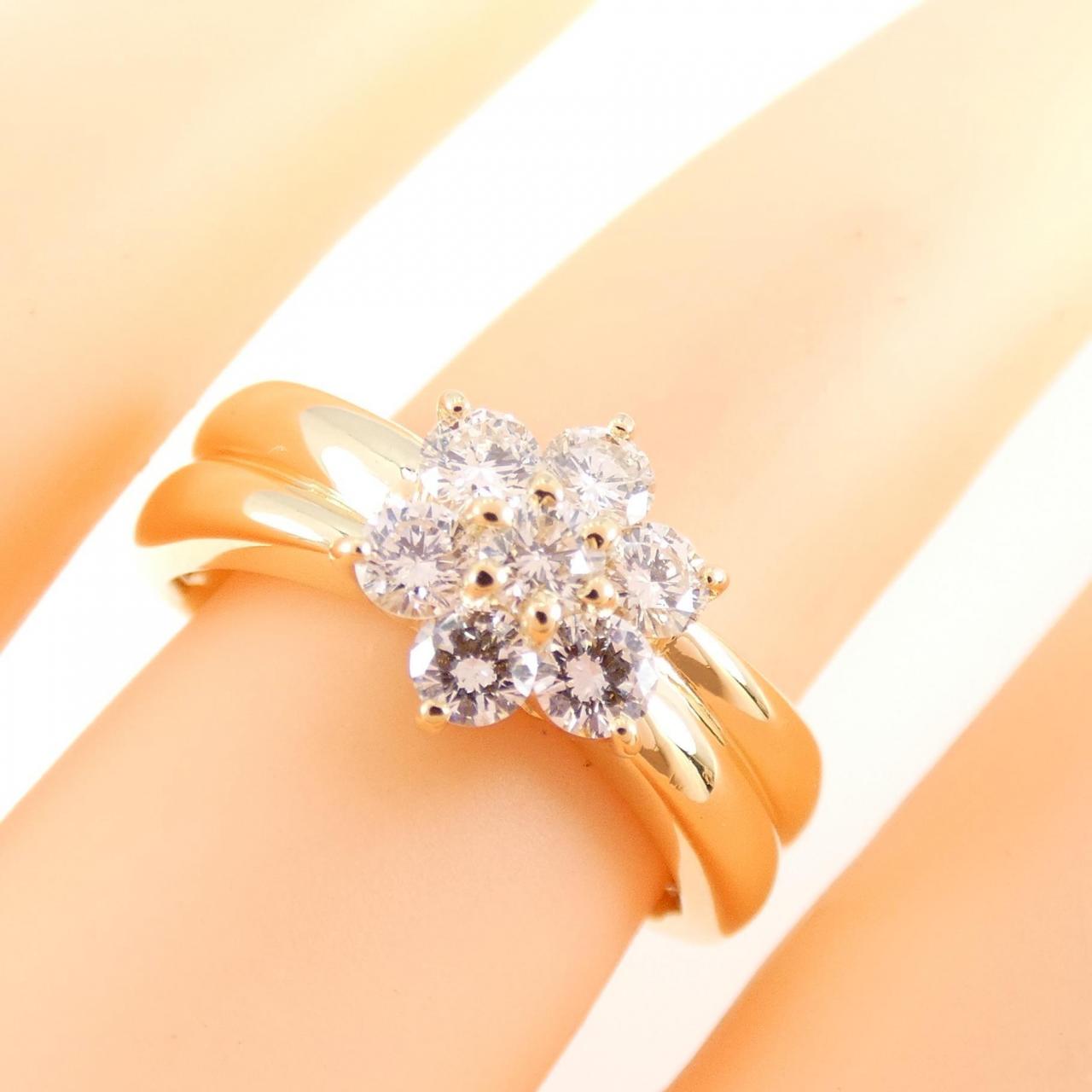 コメ兵｜K18YG フラワー ダイヤモンド リング 0.58CT｜ジュエリー