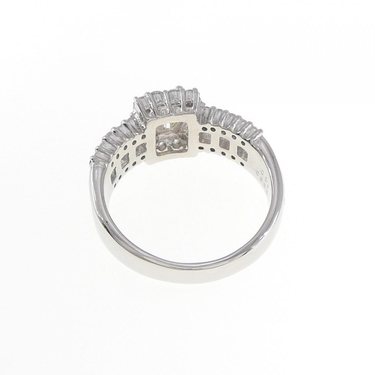 PT Diamond Ring 0.550CT K VVS2 Emerald Cut