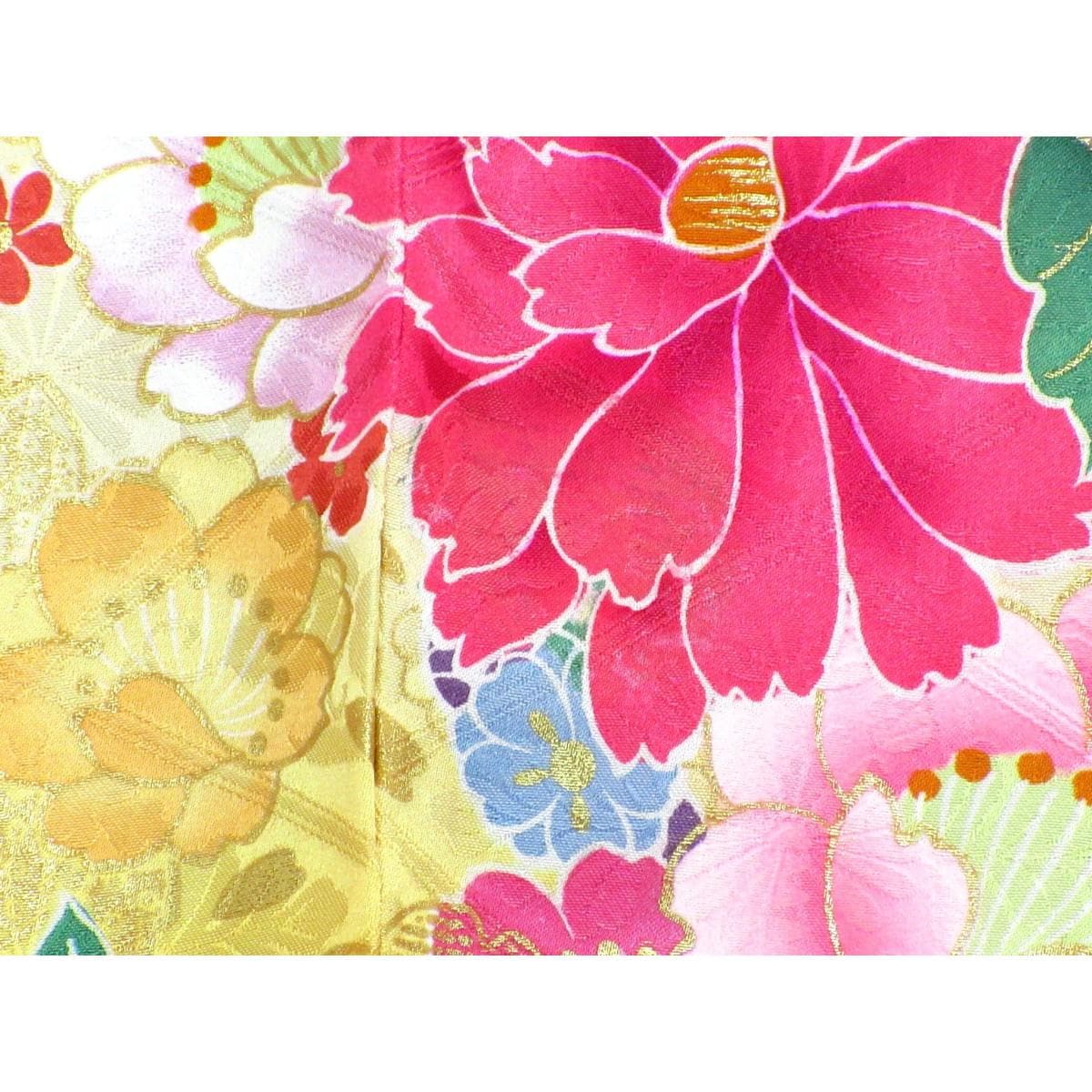 振袖　友禅金彩加工　刺繍入りボカシ染