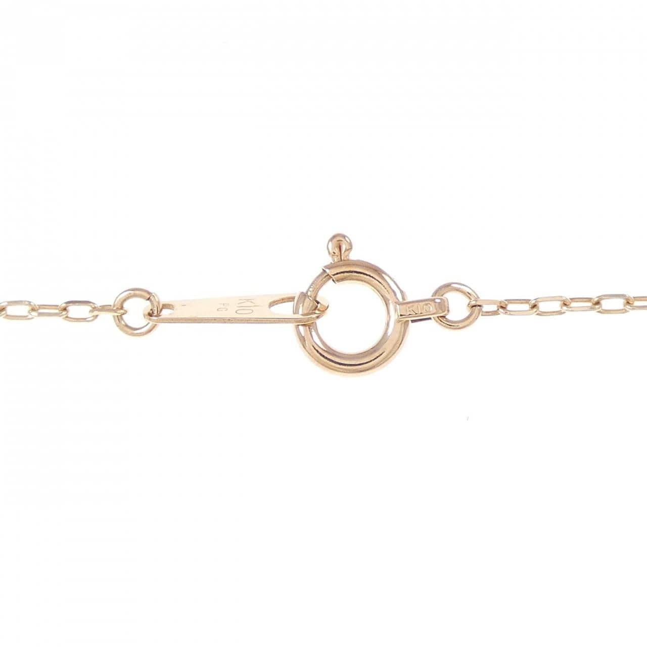 K10PG ホースシュー ダイヤモンド ネックレス 0.20CT