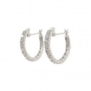 K18WG/K14WG ダイヤモンド ピアス 1.00CT