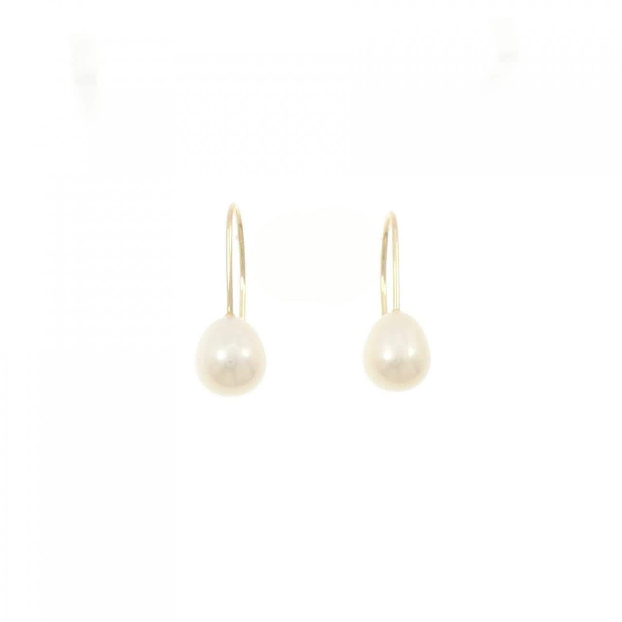 K18YG 淡水パール ピアス