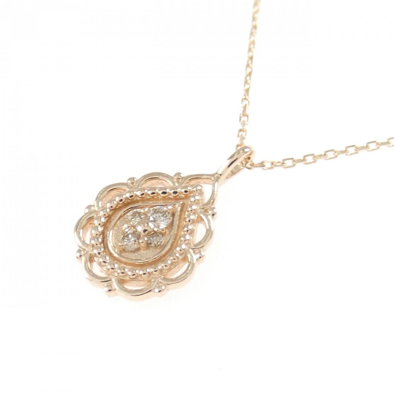 K10PG ダイヤモンド ネックレス 0.03CT
