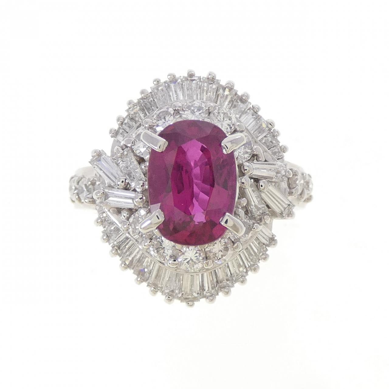 PT900 ルビー リング 2.20CT