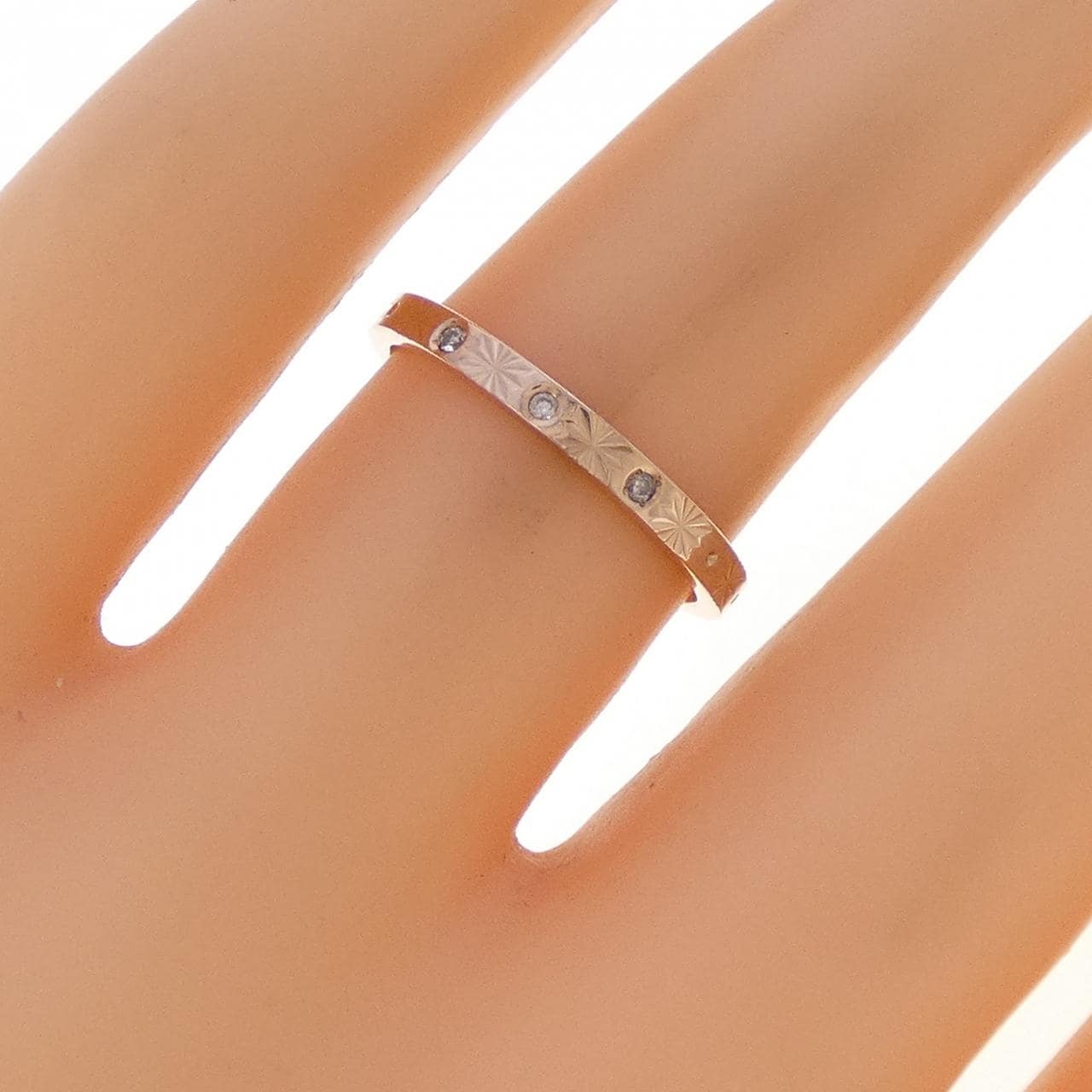 K18PG ダイヤモンド リング 0.01CT