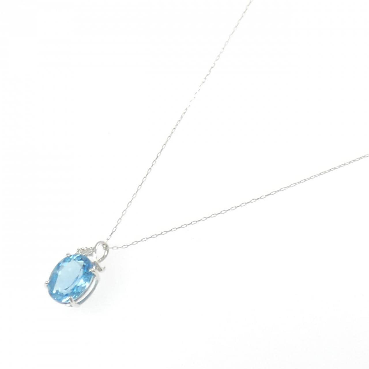 PT900/PT850 ブルートパーズ ネックレス 3.00CT