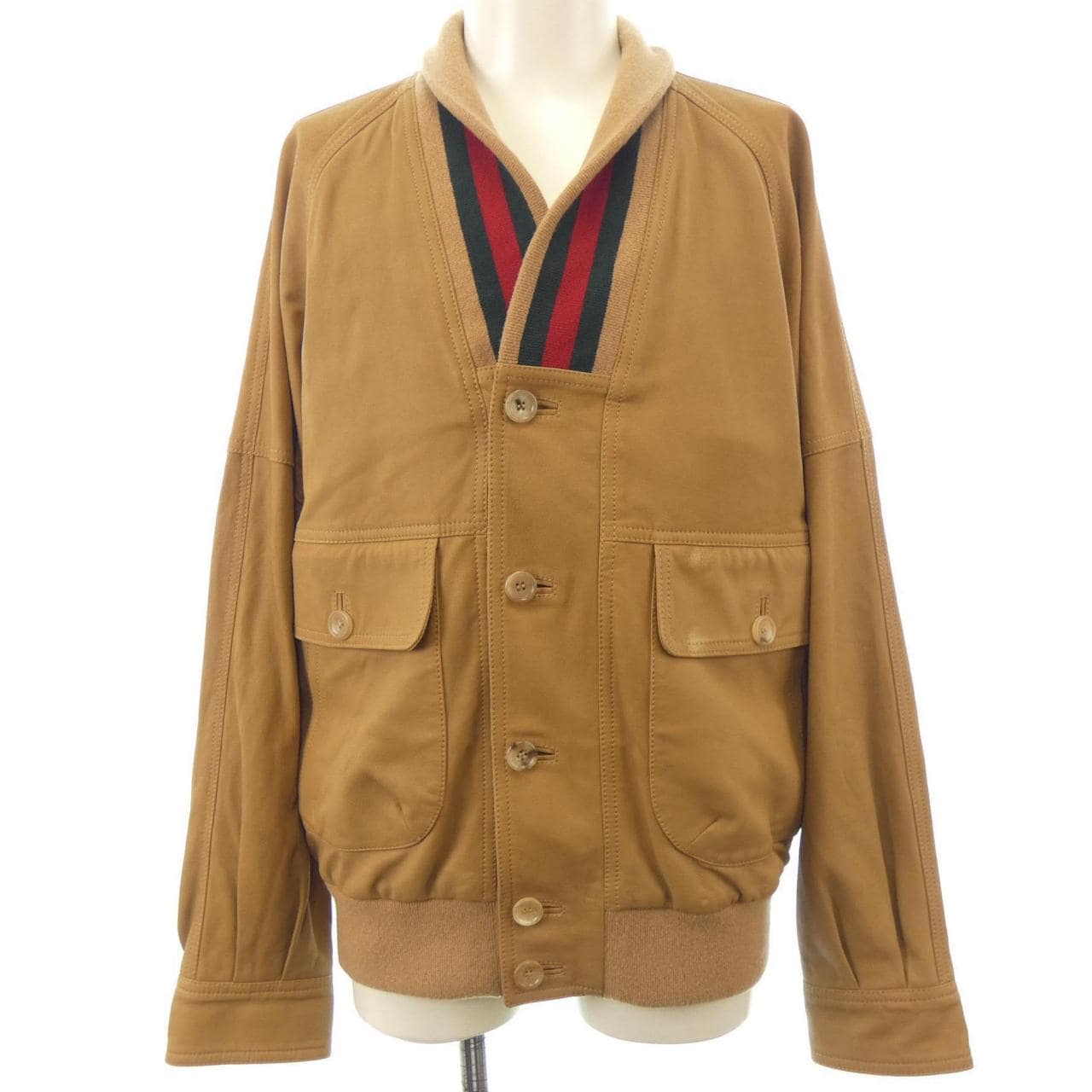 Mens Gucci neutrals Leather Web Stripe Bomber Jacket | Harrods #  {CountryCode}