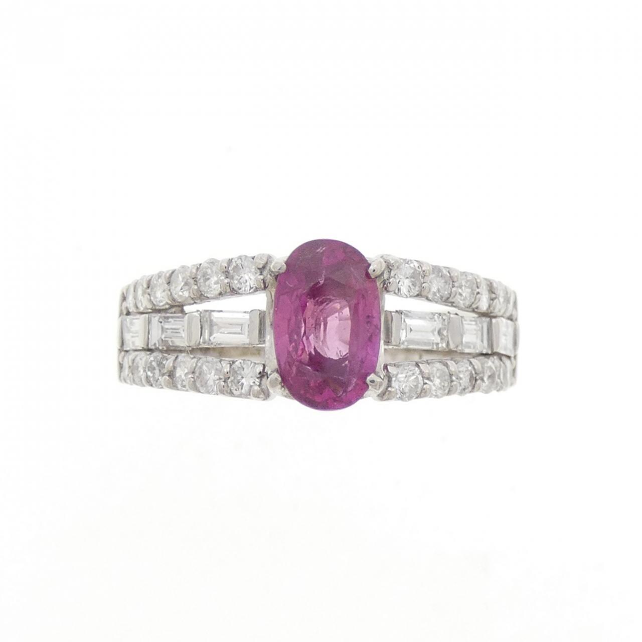 PT950 ルビー リング 0.98CT