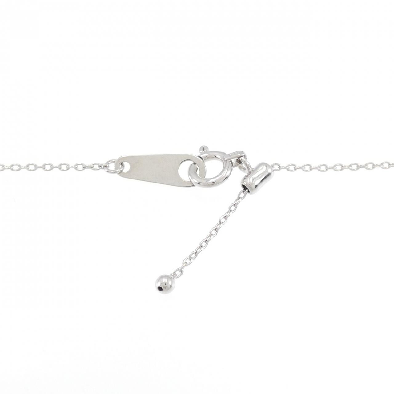 K10WG Heart x Flower Ruby Necklace