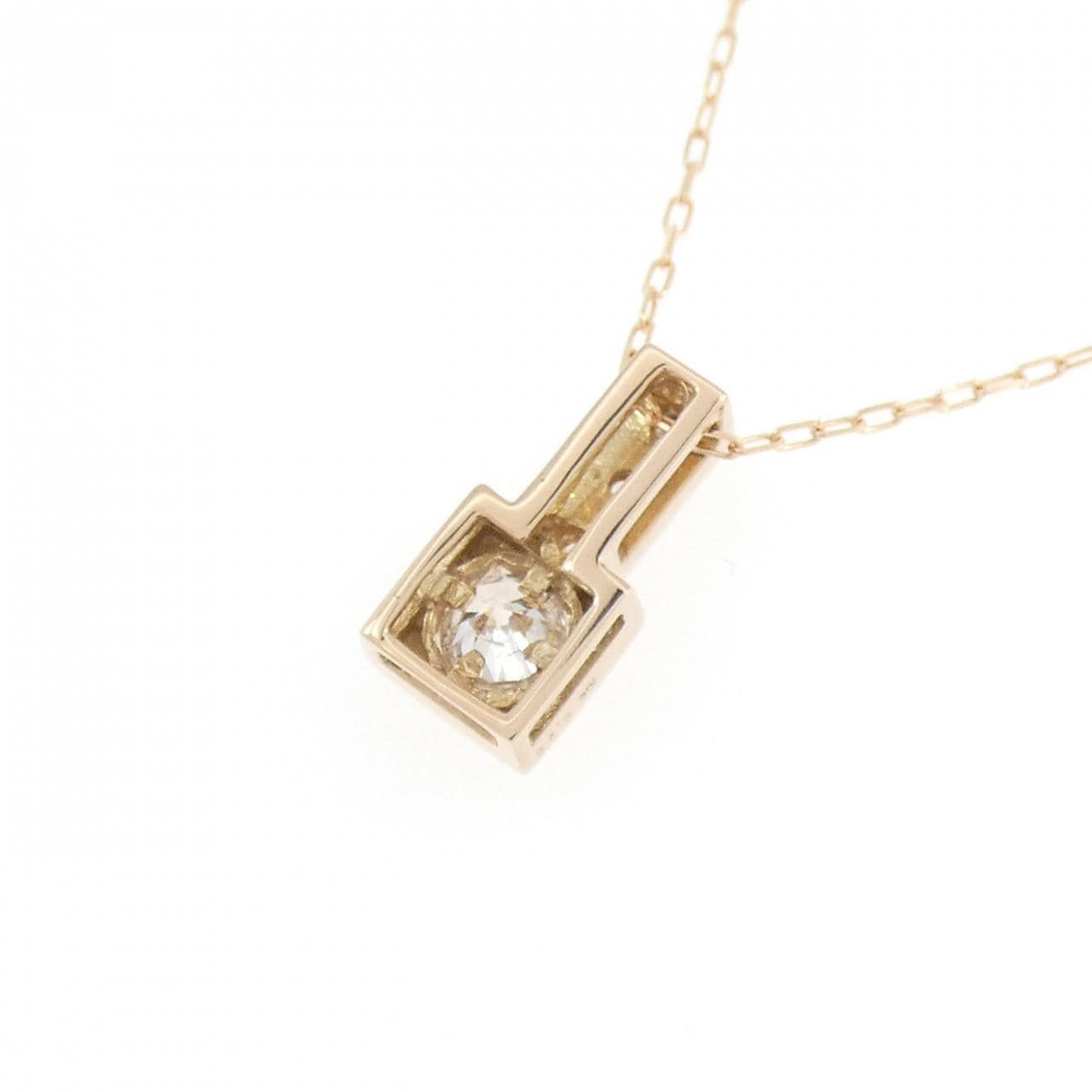K18PG ダイヤモンド ネックレス 0.20CT