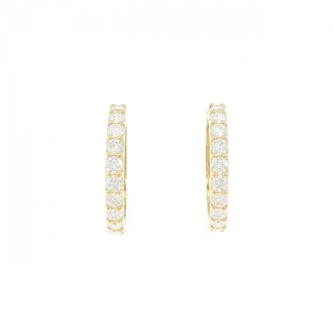 【新品】K18YG ダイヤモンド ピアス 1.018CT 1.019CT E-F VS1-2 EXT-VG