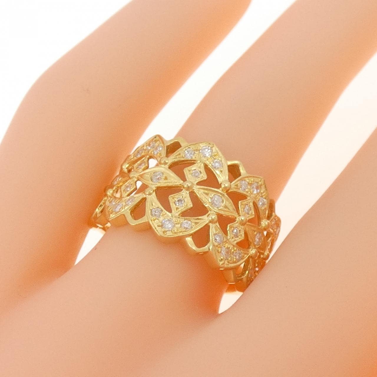 K18YG ダイヤモンド リング 0.36CT