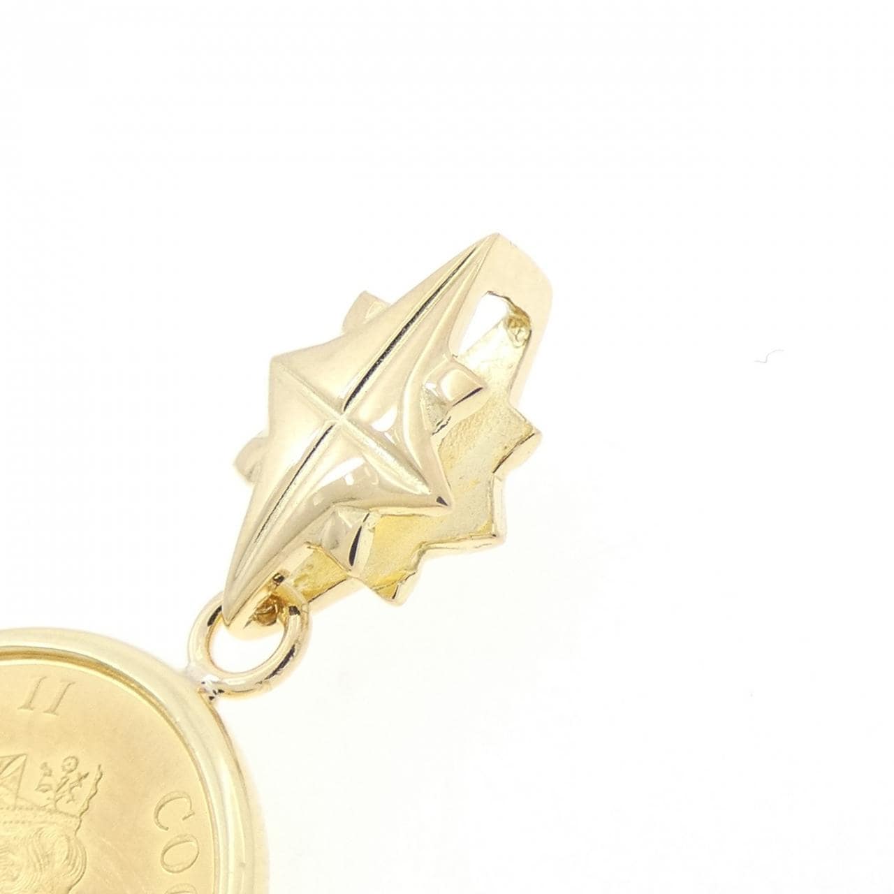K18YG coin pendant