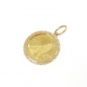 K18YG(枠) コイン ペンダント