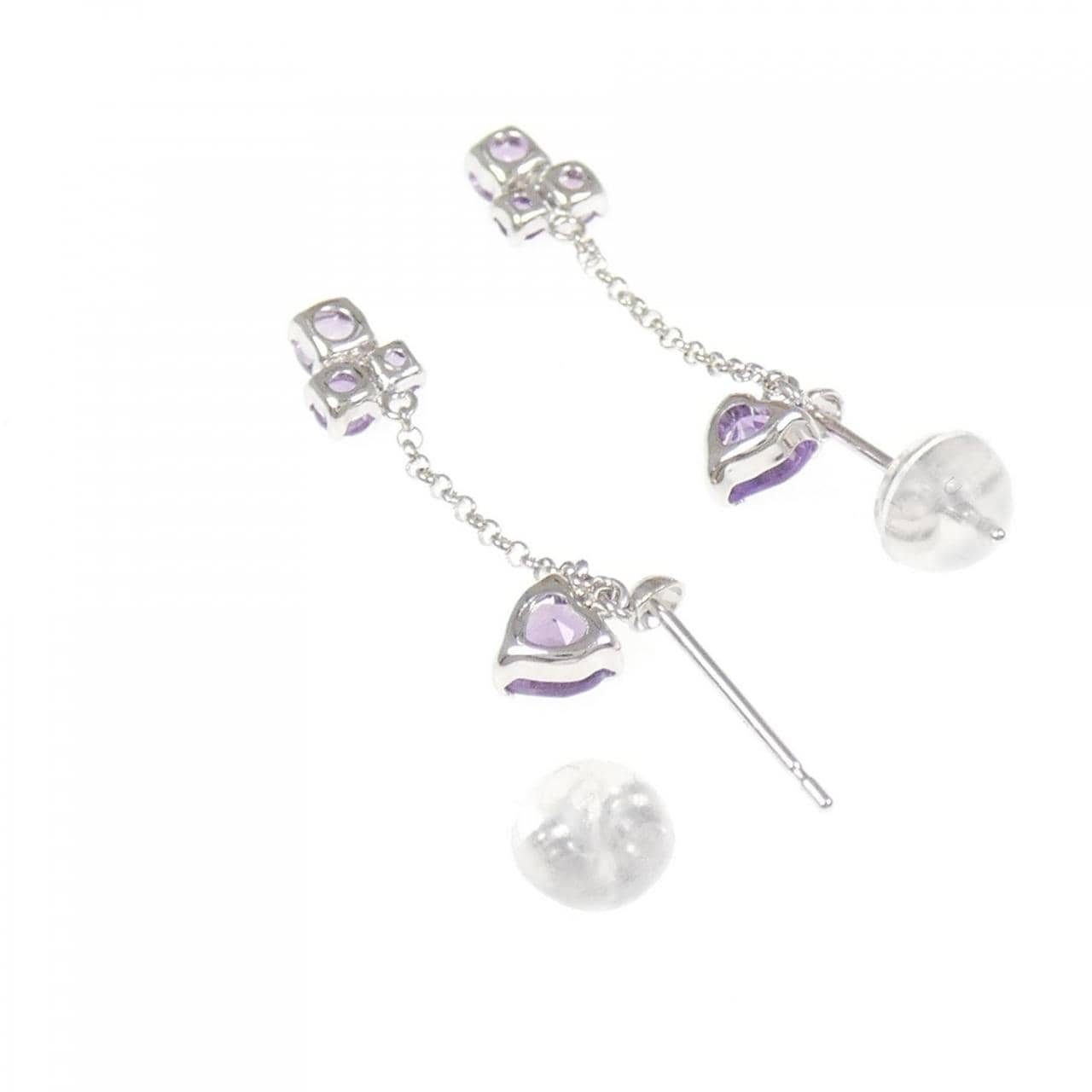 K14WG アメジスト ピアス