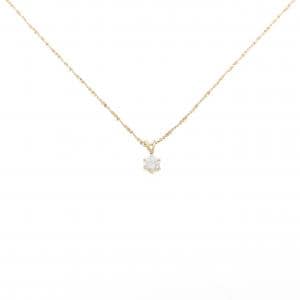 K18YG ソリティア ダイヤモンド ネックレス 0.20CT