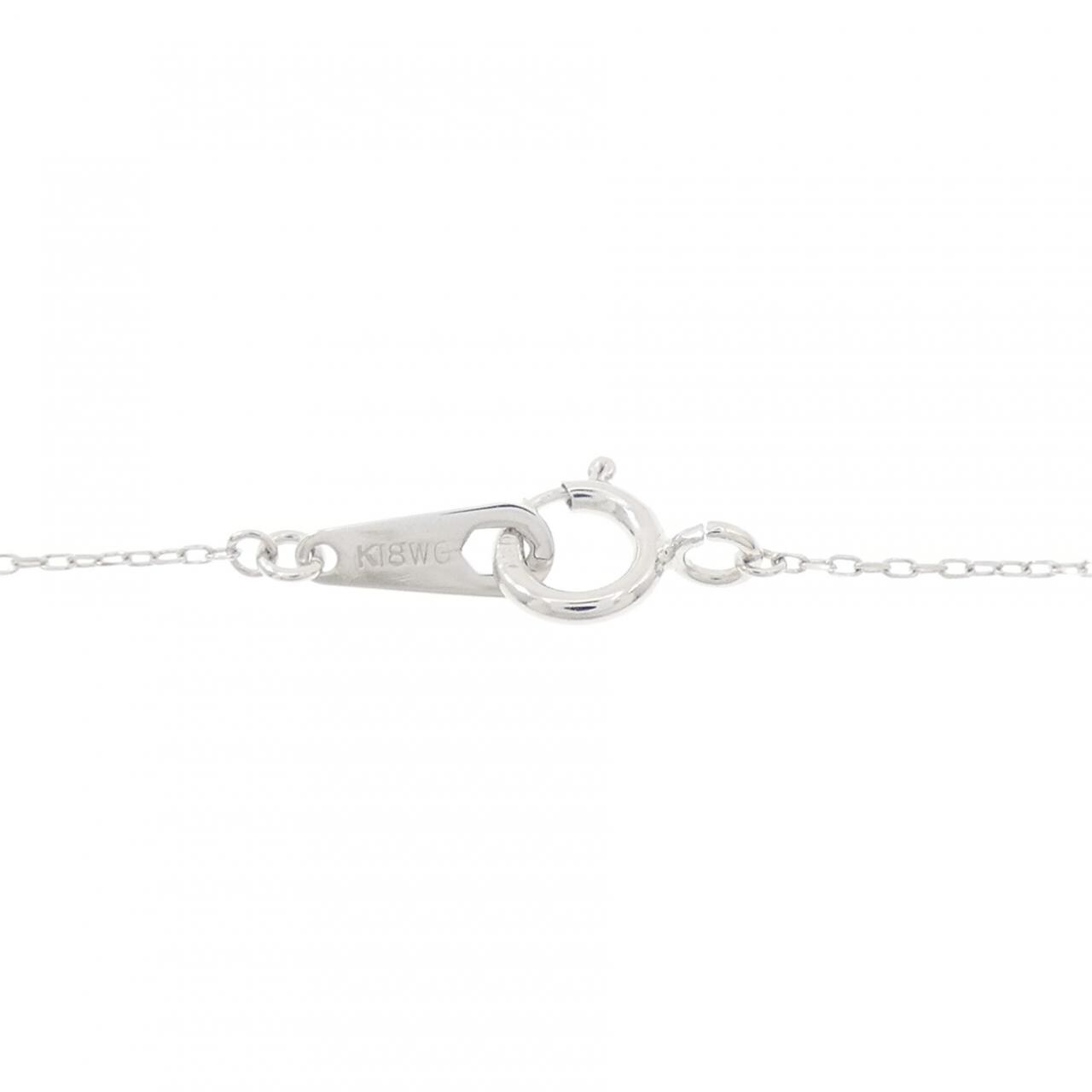 K18WG ハート ダイヤモンド ネックレス 0.08CT