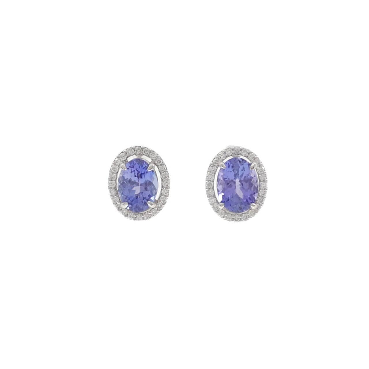 PT900 Tanzanite Earrings 2.6CT