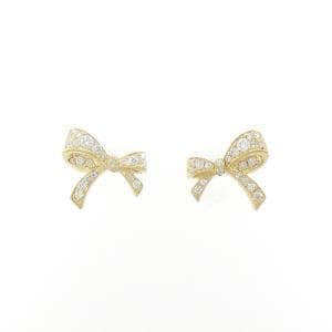 ポンテヴェキオ リボン ダイヤモンド ピアス 0.28CT