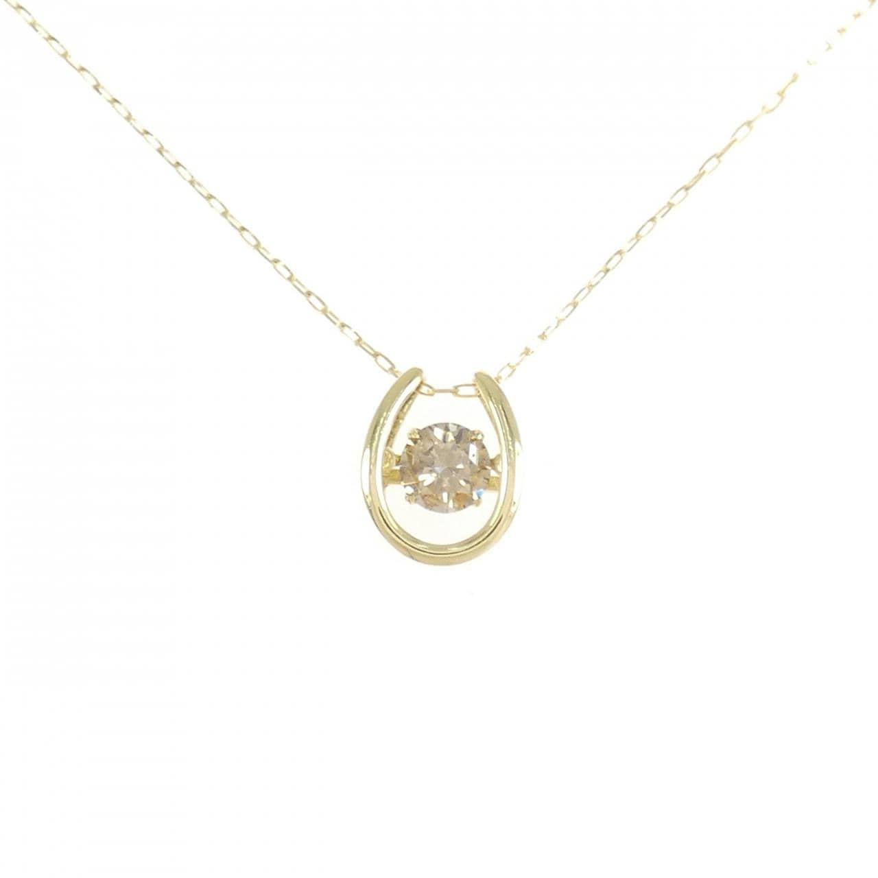 K18YG ソリティア ダイヤモンド ネックレス 0.50CT