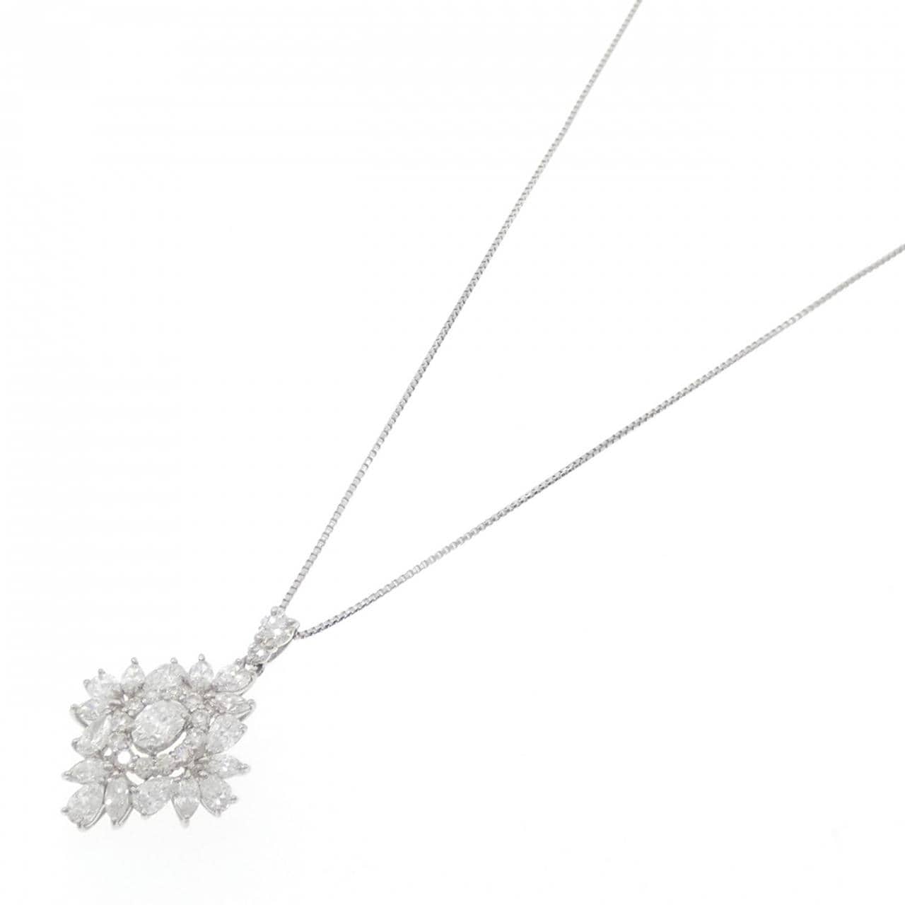 【新品】PT ダイヤモンド ネックレス 1.00CT