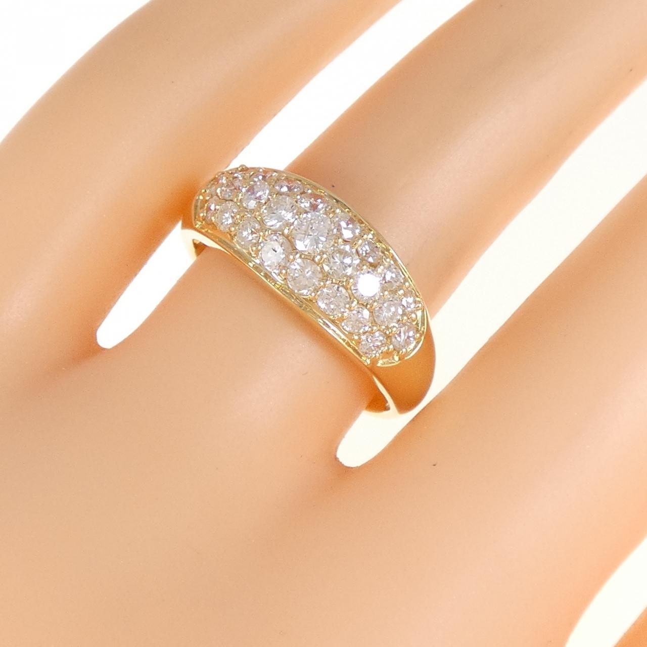 K18YG ダイヤモンド リング 1.10CT