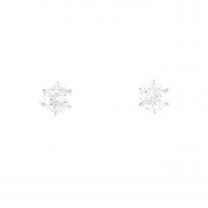 【新品】PT900 ダイヤモンド ピアス 0.302CT 0.300CT E SI1 Good