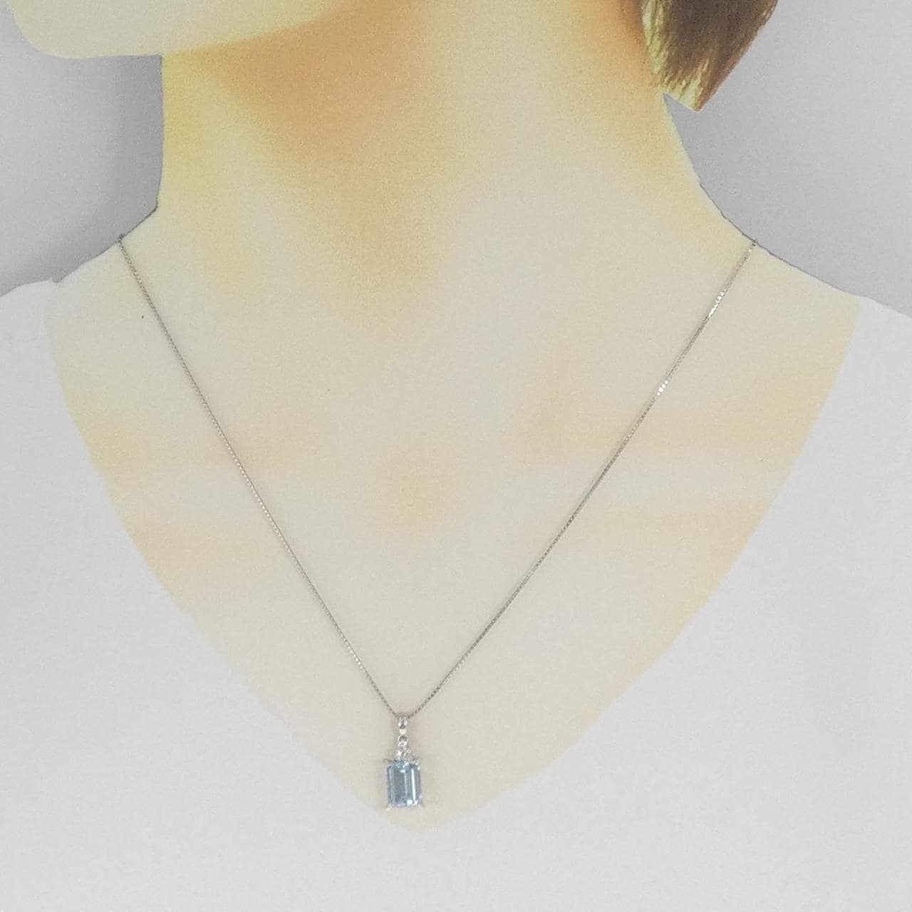 PT900/PT850 アクアマリン ネックレス 2.18CT
