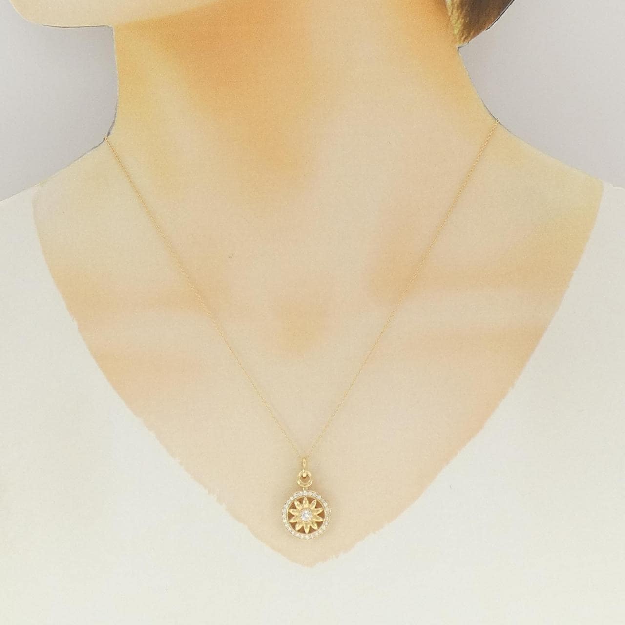 750YG/K18YG ダイヤモンド ネックレス 0.290CT