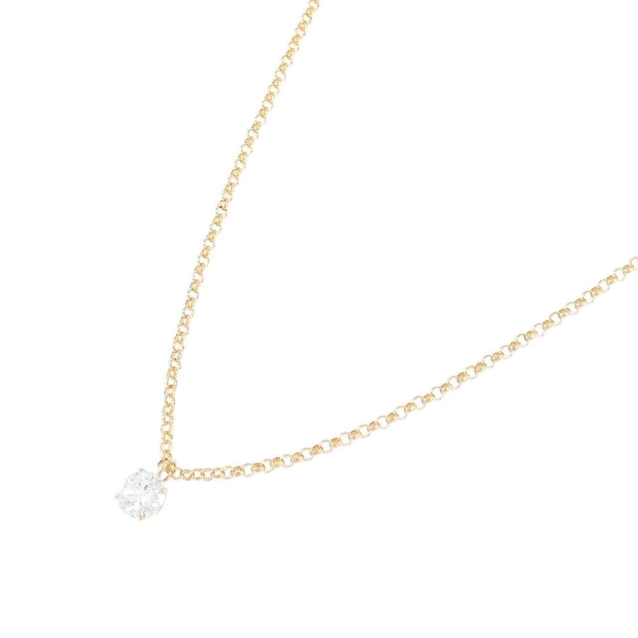 K18YG ダイヤモンド ネックレス 0.416CT D VS2 3EXT H&C