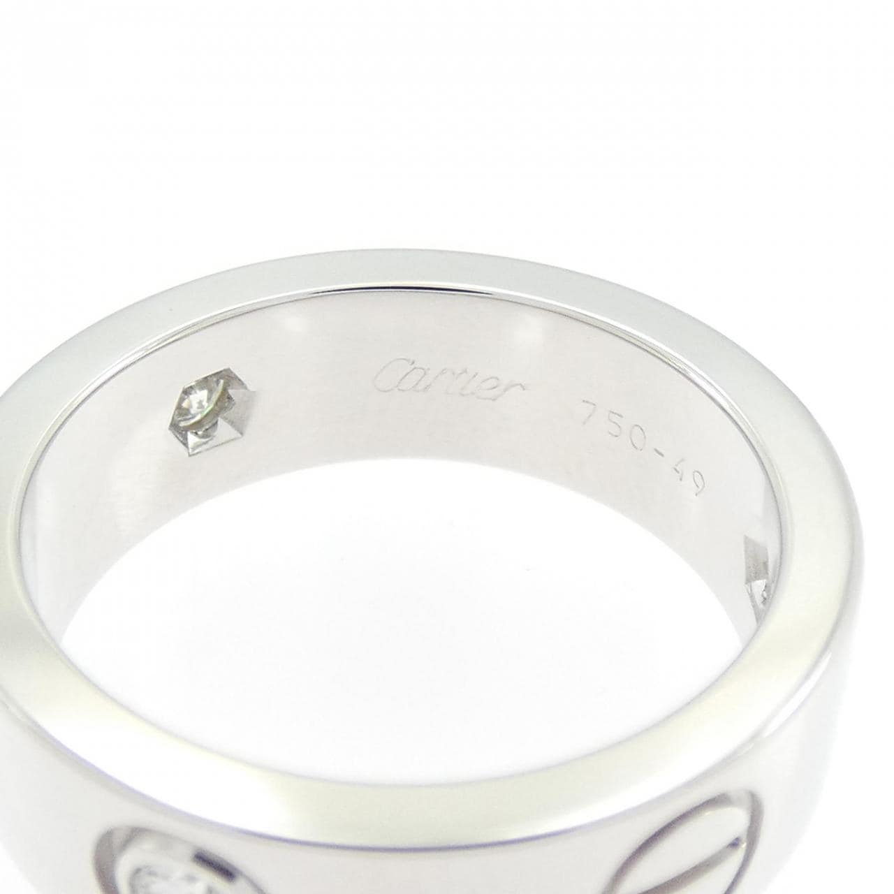 カルティエ ラブ ハーフダイヤ リング